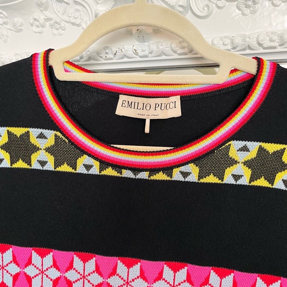 AUTHENTIC EMILIO PUCCI RARE Knit Pleated Logo Dress - Picture 7 of 15